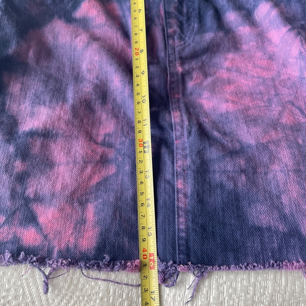 ASOS tie dye denim skirt size US 6 - Picture 7 of 8